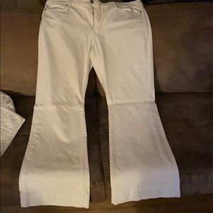 Cookie Johnson White flare jeans
